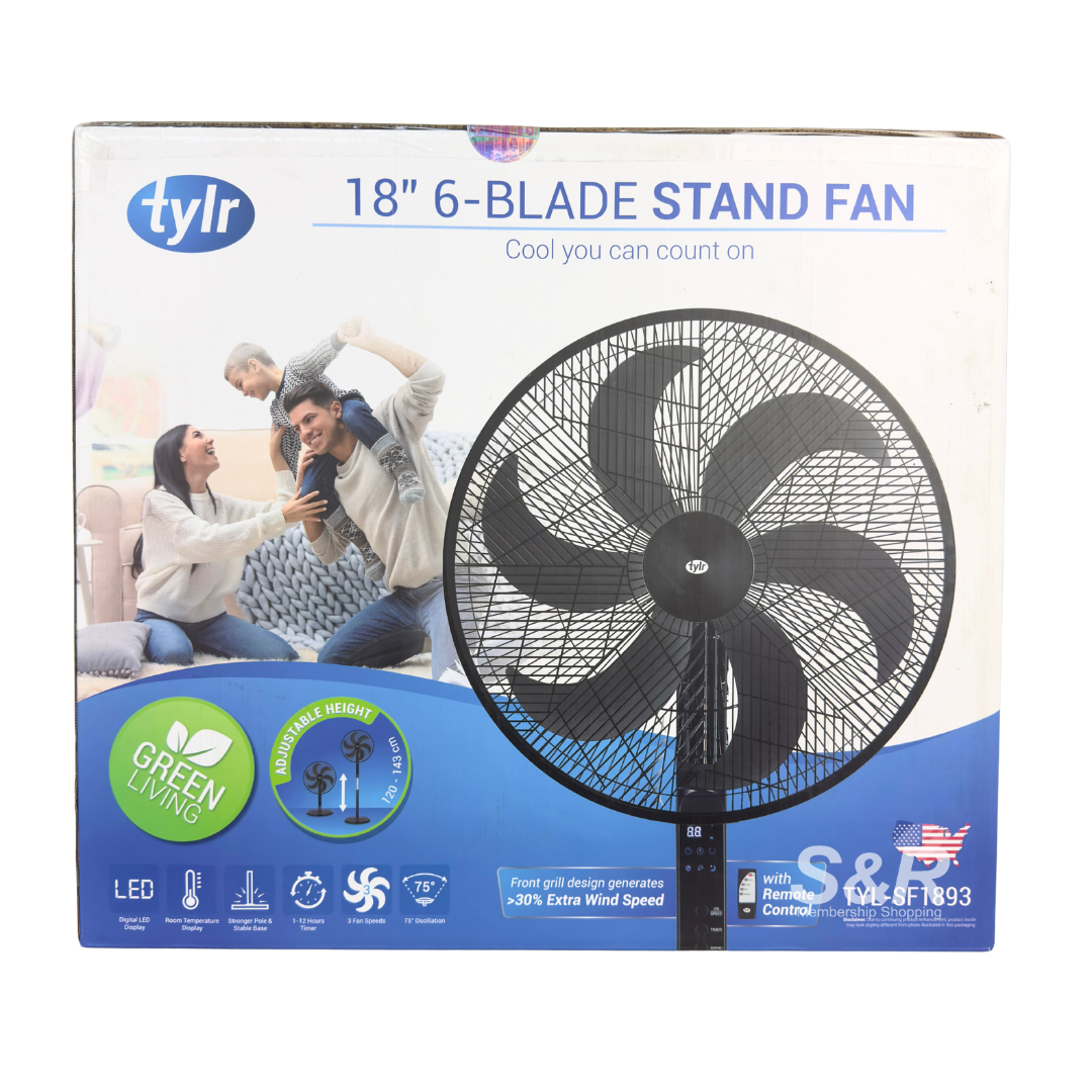 Tylr 18" 6-Blade Stand Fan Tylr 18" 6-Blade Stand Fan